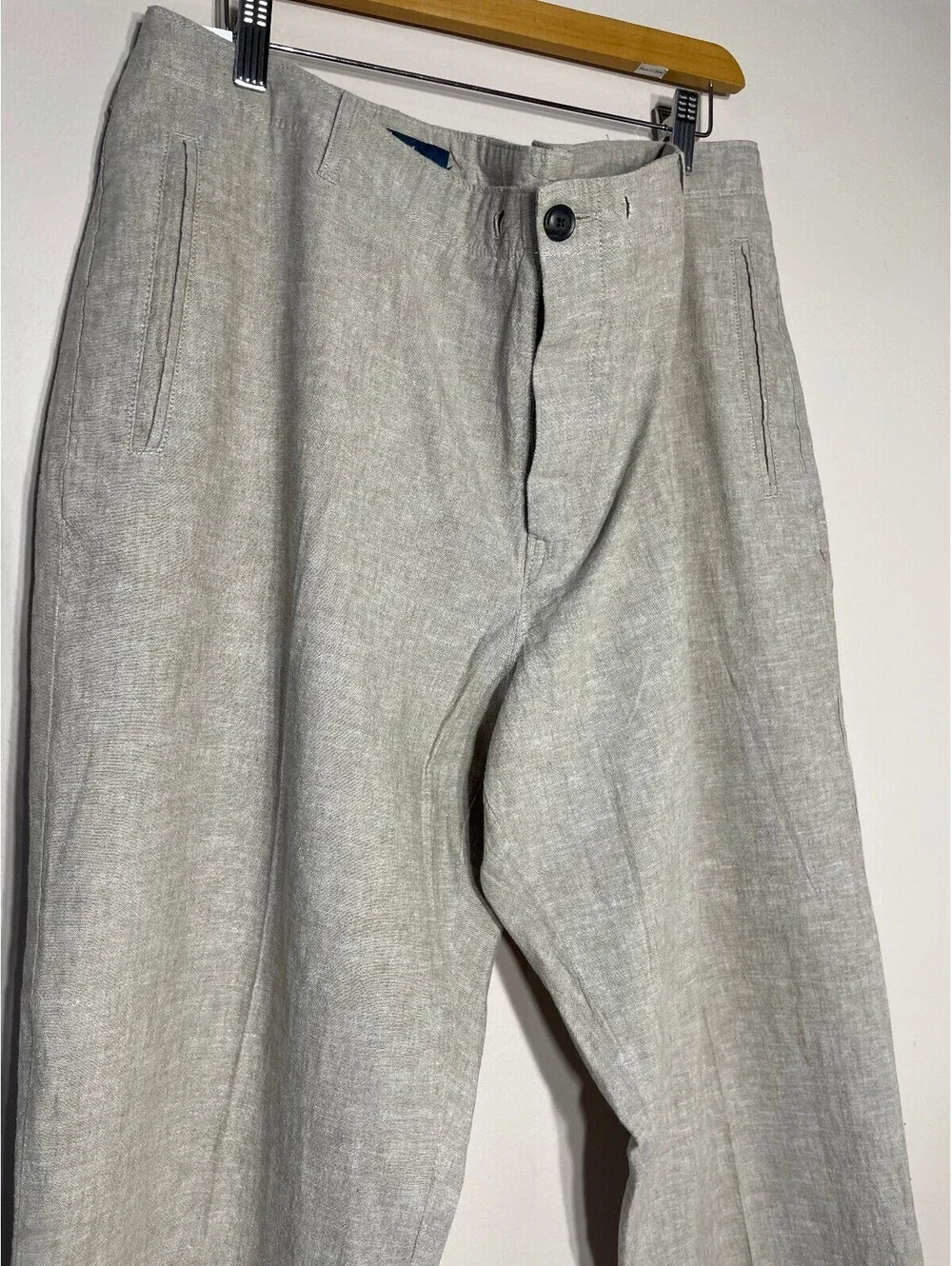 Linen Cotton Blend Trousers Coastal Old Money Summer 38